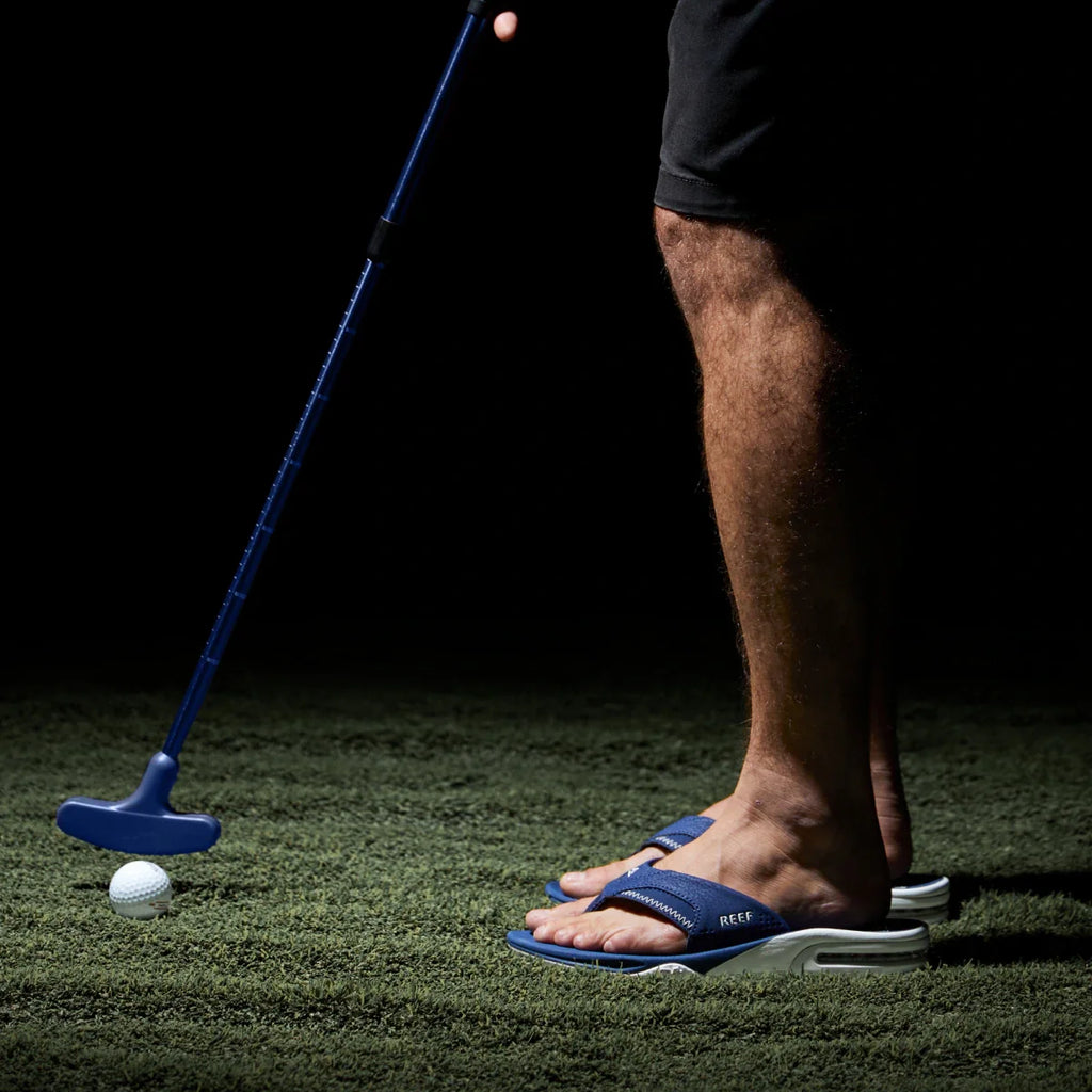 Fanning Pregame Sandals in Navy and White color