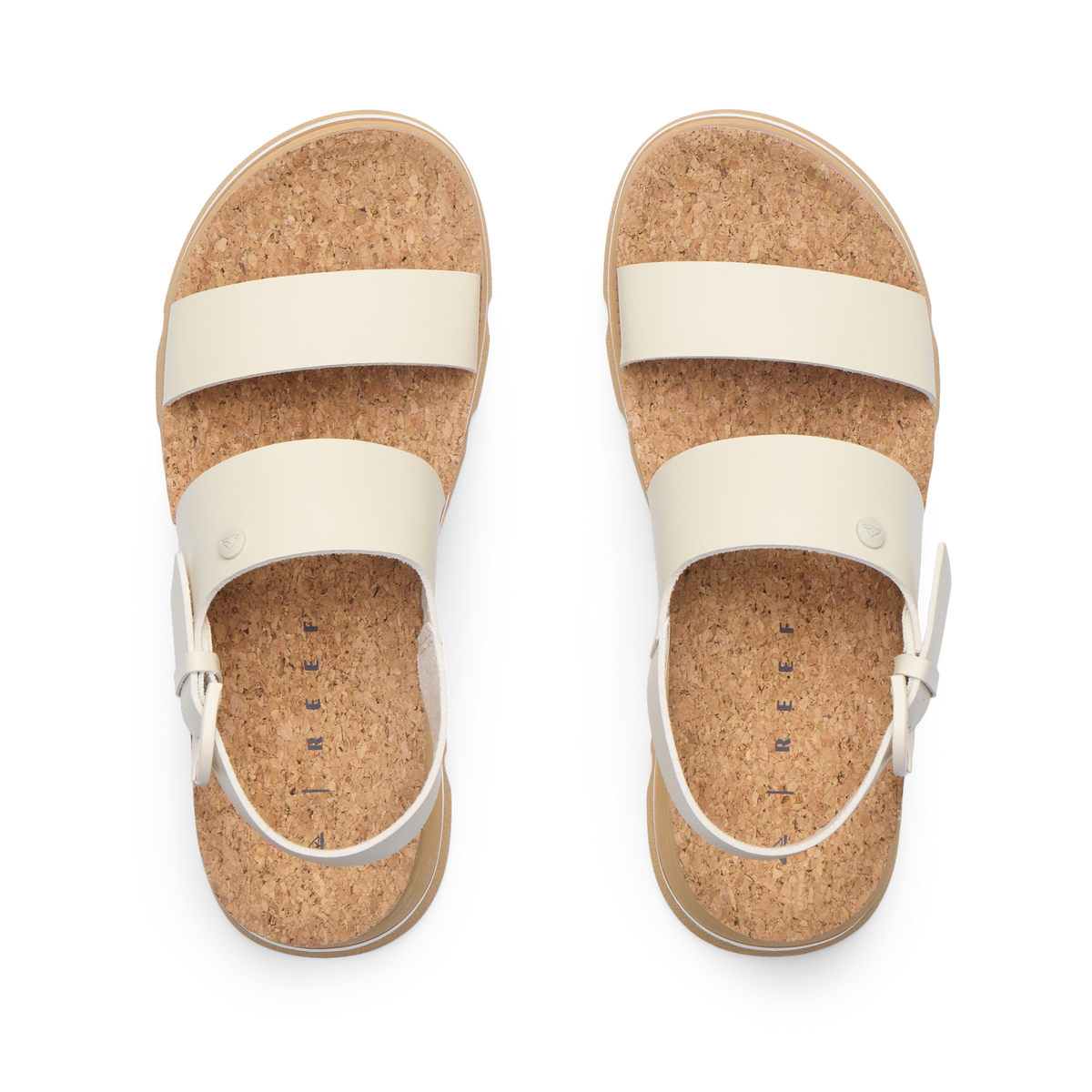 Vista Luxe Liah - White/Tan - Top View
