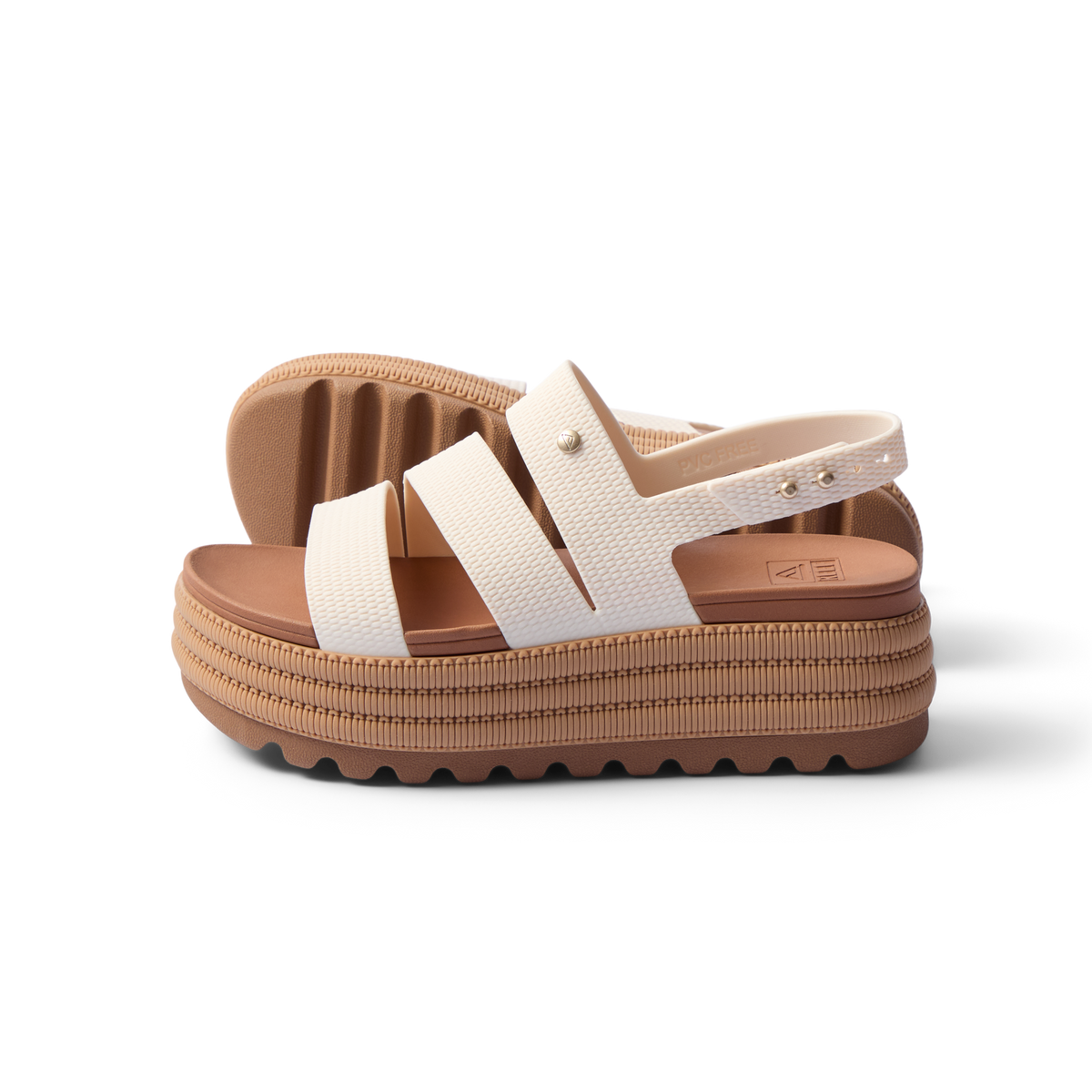 Water Vista Higher 2 sandal for women facing left, showing cushioned platform sole and water-friendly straps.